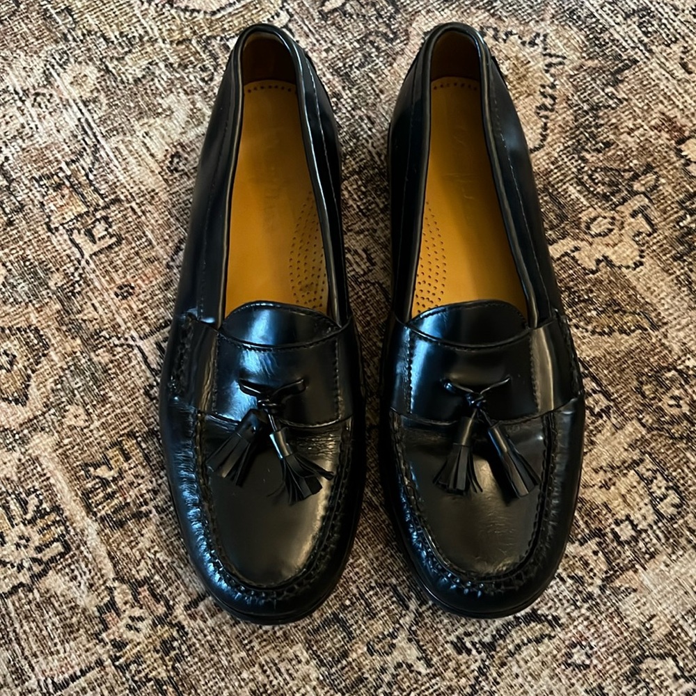 Cole Haan Pinch Tassel Penny Loafers Black Leather 03506 Men’s Size 10.5 D